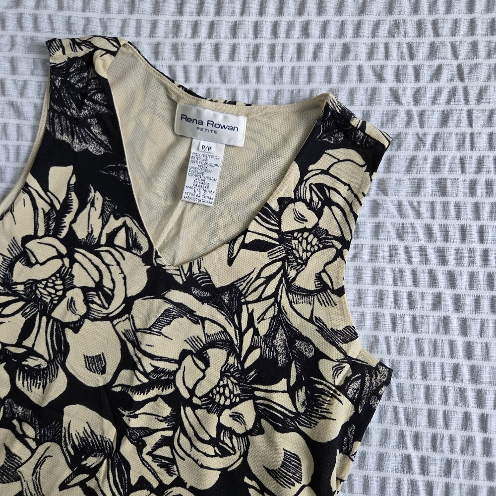 Vintage 90s Rena Rowan Floral Sleeveless Cami Tank Top